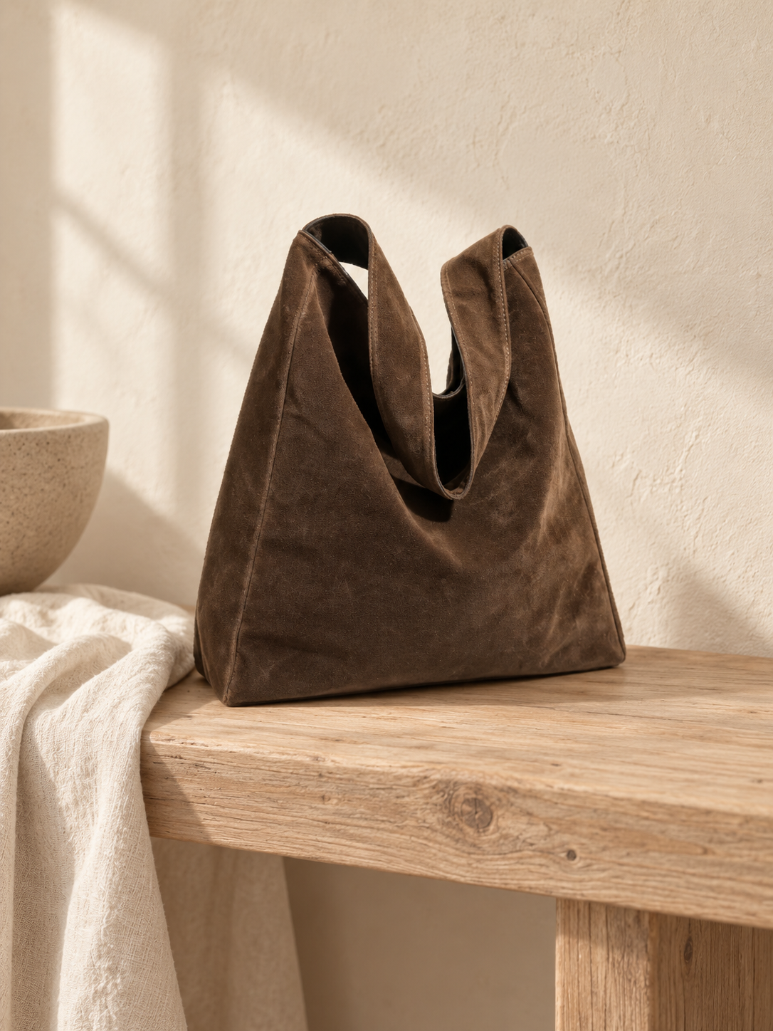 Wildleder Tasche Braun