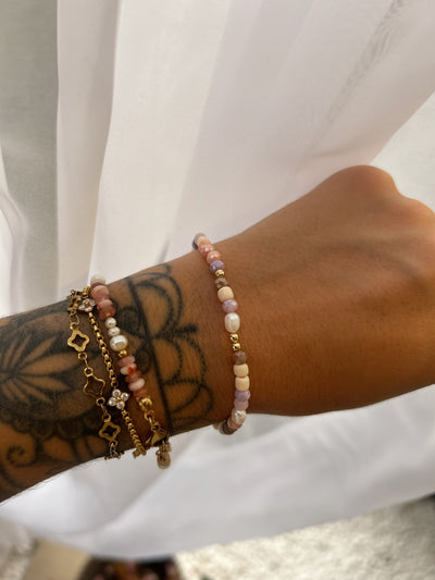 Zartes Perlen Armband Rosé
