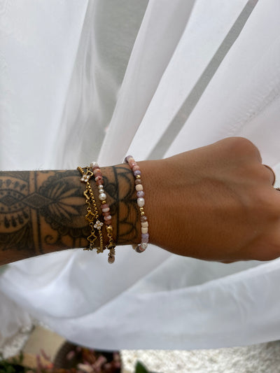 Zartes Perlen Armband Rosé