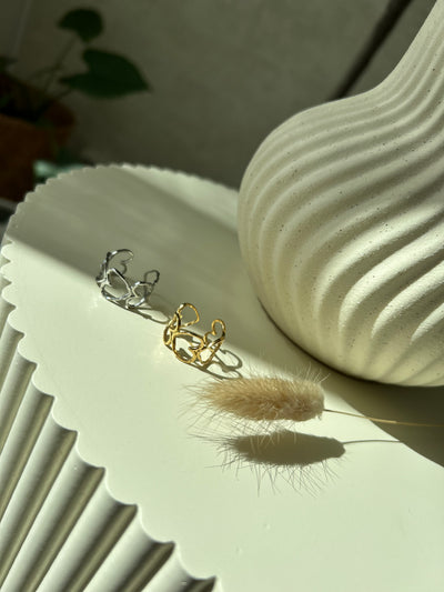 Herz Ring Edelstahl Gold oder Silber