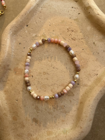 Zartes Perlen Armband Rosé