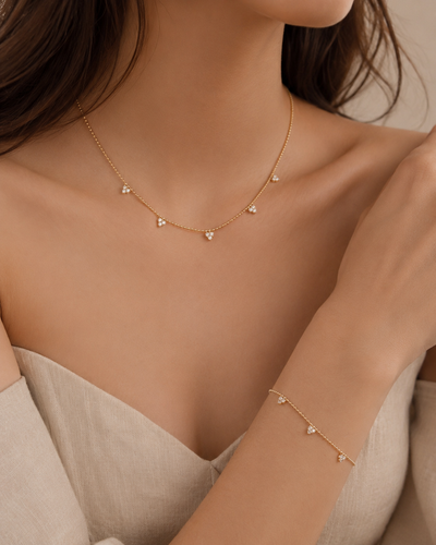 Gold Set Zirkonia